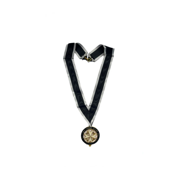 Masonic Collar GOLD PLATED Jewel SECRETARY with Blue NECK Strap by DEURA USA 