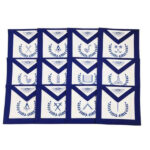 Masonic Blue Lodge Officers Apron – Set of 12