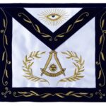 Masonic Blue Lodge Past Master Apron Bullion Hand Embroidered