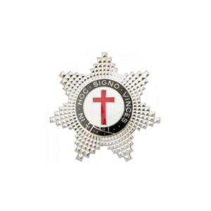 Masonic Knight Templar Silver Plated Breast Star Jewel