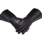 Masonic Piper Drummer Leather Gloves | Black Gloves
