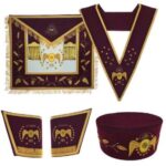 Masonic Scottish Rite 95th Degree Apron Collar Cap Gauntlets Set