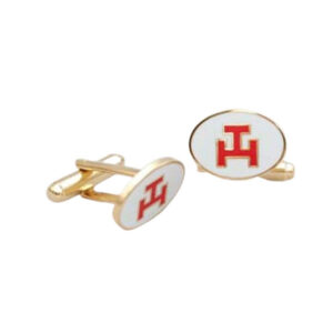 Ra Cuff Links M/g Oval With Red Tau