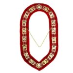 Shriner – Masonic Chain Collar – Red + Free Case