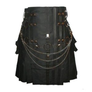 Gothic kilt For Men - Scottish Leather Kilt