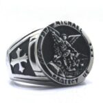 Gold and Silver Ring | St Michael Protect Us Ring