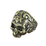 Men’s Vintage Gold Plated Masonic Skull Ring Stainless Steel