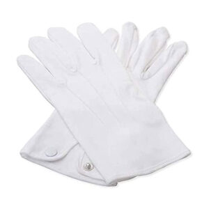 White Cotton masonic Gloves