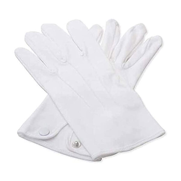 White Cotton masonic Gloves