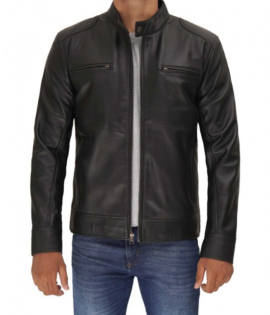 Racer Leather Jacket For Men's