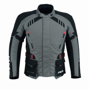 Motorcycle Jacket Gray and Black with Protectors